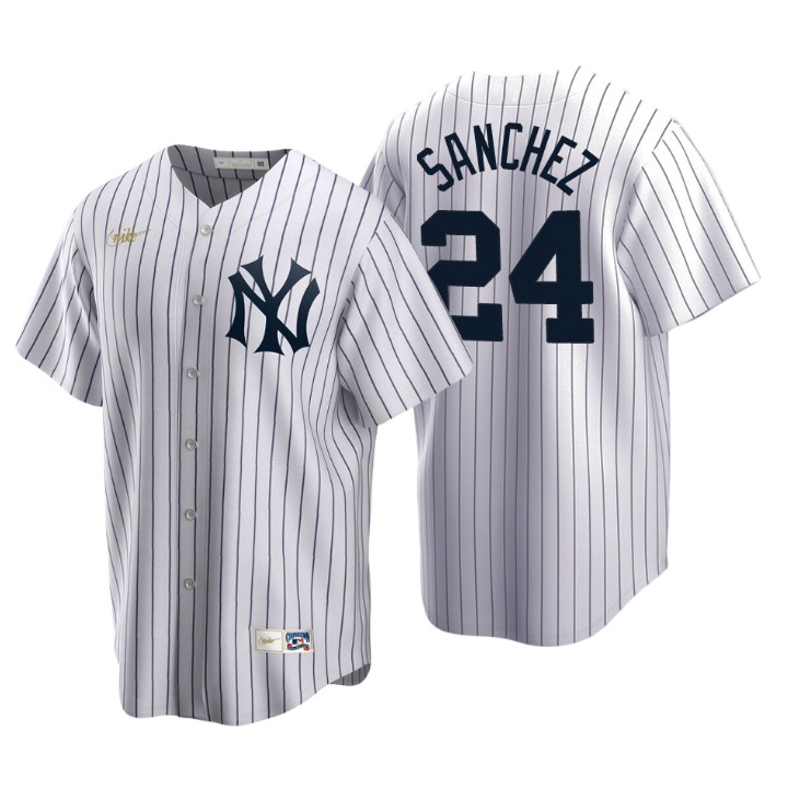 New York Yankees Gary Sanchez White Cooperstown Collection Home Jersey