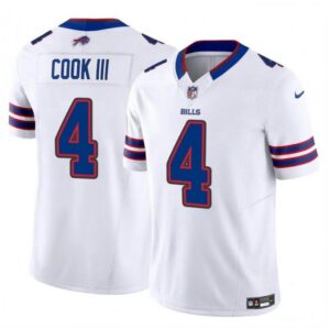 Buffalo Bills #4 James Cook White 2023 F.U.S.E. Vapor Untouchable Limited Stitched Football Jersey