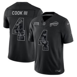 Buffalo Bills #4 James Cook III Nike Black 2026 Salute to Service Vapor F.U.S.E. Limited Jersey