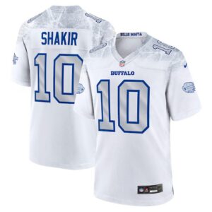 Buffalo Bills #10 Khalil Shakir Nike White 2025 Rivalries Collection Game Jersey